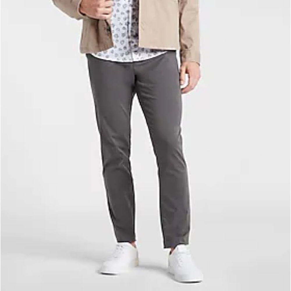 EXPRESS ATHLETIC CHINO 365 + HYPER STETCH:GUNMETAL:W30 L32
